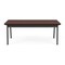 Lesro Newport Coffee Table Metal Frame 20x40in High Pressure Laminate Top, Charcoal, Cocoa Walnut top NP0840 - alternate 1